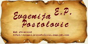 Evgenija Postolović vizit kartica